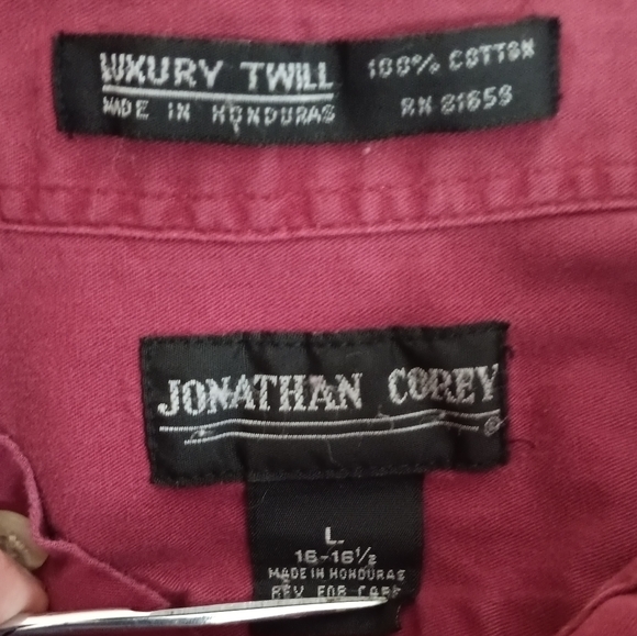 Jonathan Corey Florida Seminoles Burgundy Luxury Twill Button-Down Shirt Sz Lg - Picture 8 of 9